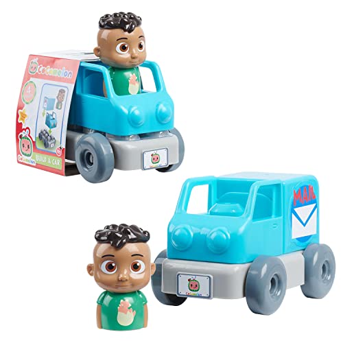 CoComelon, Giochi Preziosi CCM132 Fahrzeug mit Figur, 4-teilig, Bausteinbau, Modell Cody Lastwagen, Spielzeug für Kinder ab 18 Monaten von CoComelon