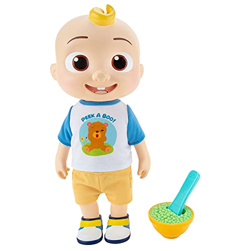 CoComelon Deluxe Interactive JJ Doll - Includes JJ, Shirt, Shorts, Pair of Shoes, Bowl of Peas, Spoon - Toys for Preschoolers von CoComelon