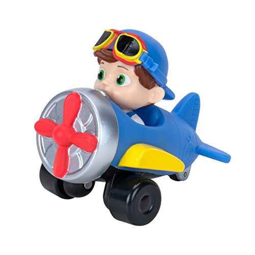 CoComelon Flugzeug Mini Fahrzeug - Features Tomtom trägt Fliegerbrille - Mini Spielzeug Fahrzeuge - Lustiges, fesselndes Spielzeug für Kleinkinder - Mehr zum Sammeln von CoComelon