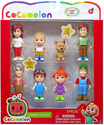 JOERRES Figurines, Family Pack, Eight (8) Family Figures, Toys for Toddlers von CoComelon