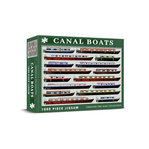 Dexc Iconic Canal Boats "Through The Ages" Retro 1000 Teile Klassisches Puzzle, Geschenke für Männer, Herausfordernde Puzzles für Erwachsene von Coach House Partners