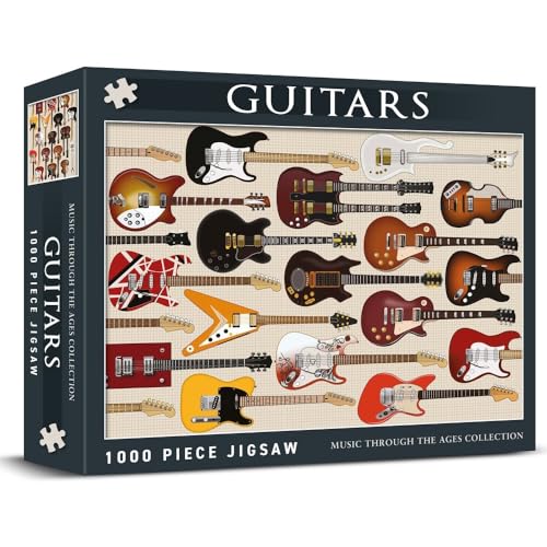 Dexc Iconic Guitars "Through The Ages" Retro 1000 Teile Klassisches Puzzle, Geschenke für Männer, Herausfordernde Puzzles für Erwachsene von Coach House Partners