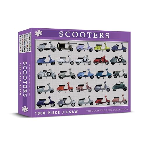 Dexc Iconic Scooters "Through The Ages" Retro 1000 Teile Klassisches Puzzle, Geschenke für Männer, Herausfordernde Puzzles für Erwachsene von Coach House Partners