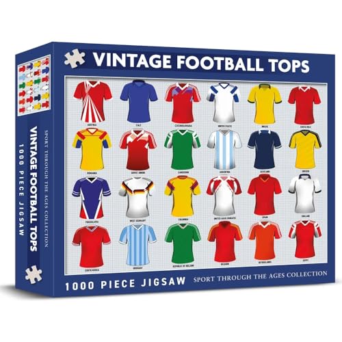 Dexc Iconic Vintage Football Tops "Sport Through The Ages" Retro 1000 Teile Klassisches Puzzle, Geschenke für Männer, Herausfordernde Puzzles für Erwachsene von Coach House Partners