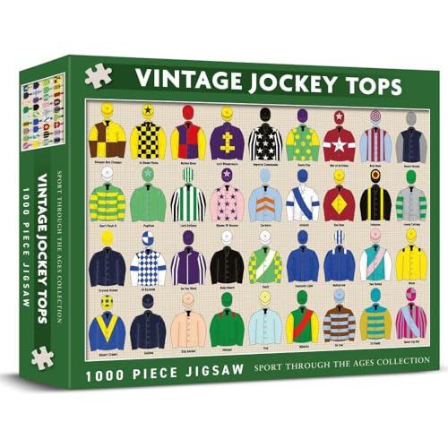 Dexc Iconic Vintage Jockey Tops "Sport Through The Ages" Retro 1000 Teile Classic Jigsaw Puzzle, Geschenke für Männer, Herausfordernde Puzzles für Erwachsene von Coach House Partners