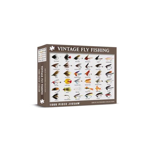 Dexc Vintage Fliegenfischen "The Great Outdoors Collection" Retro 1000 Teile Klassisches Puzzle, Geschenke für Männer, Herausfordernde Puzzles für Erwachsene von Coach House Partners