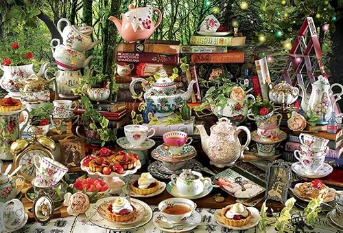 Cobble Hill 49004 Teeparty des verrückten Hutmachers Hutmacher Mad Hatter's Tea Party-Beispielposter enthalten von Cobble Hill