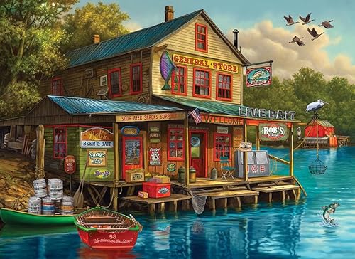 Cobble Hill 1000 Teile Puzzle – Bob's Beer & Bait- Probeposter enthalten Cobble Hill 1000 Teile Puzzle – Bob's Beer & Bait- Probeposter enthalten von Cobble Hill