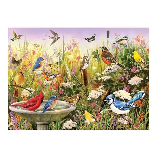 Cobble Hill 1000 Teile Puzzle – Feathered Friends – Musterposter im Lieferumfang enthalten von Cobble Hill