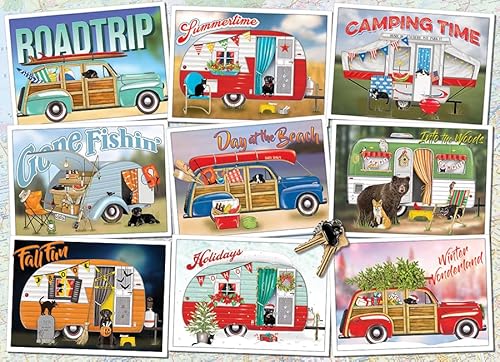 Cobble Hill 1000 Teile Puzzle – Hits The Road – Musterposter im Lieferumfang enthalten von Cobble Hill