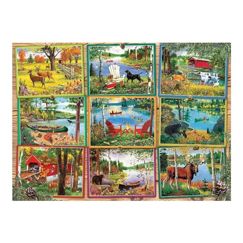 Cobble Hill 1000 Teile Puzzle - Postkarten aus Lake Country - Musterposter inklusive von Cobble Hill