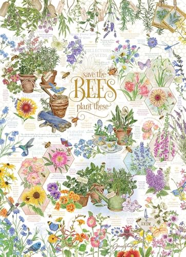 Cobble Hill 1000 Teile Puzzle – Save The Bees – Musterposter im Lieferumfang enthalten von Cobble Hill