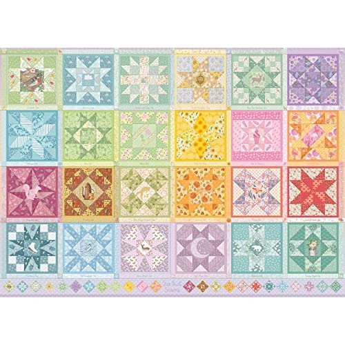 Cobble Hill 1000 Teile Puzzle - Star Quilt Seasons - Musterposter im Lieferumfang enthalten von Cobble Hill