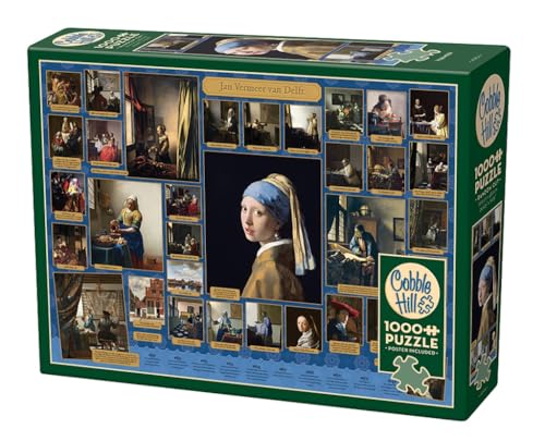 Cobble Hill 1000 Teile Puzzle – Vermeer – Musterposter im Lieferumfang enthalten von Cobble Hill