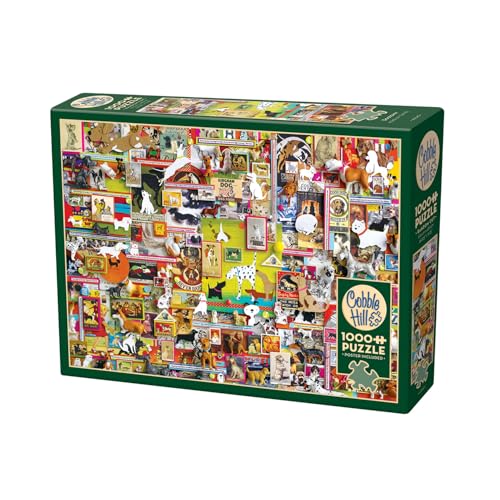 Cobble Hill 3840045 Hunde Collage, 1000 Teile Puzzle inkl. Puzzleposter für Erwachsene und Kinder ab 12 Jahren, Puzzlecollage, Hundepuzzle von Cobble Hill