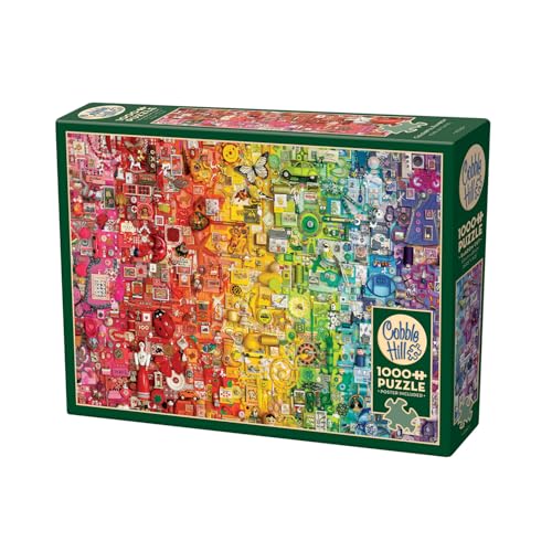 Cobble Hill 3840062 Collage Regenbogen, 1000 Teile Puzzle inkl. Puzzleposter für Erwachsene und Kinder ab 12 Jahren, Puzzlecollage, Farbcollage von Cobble Hill