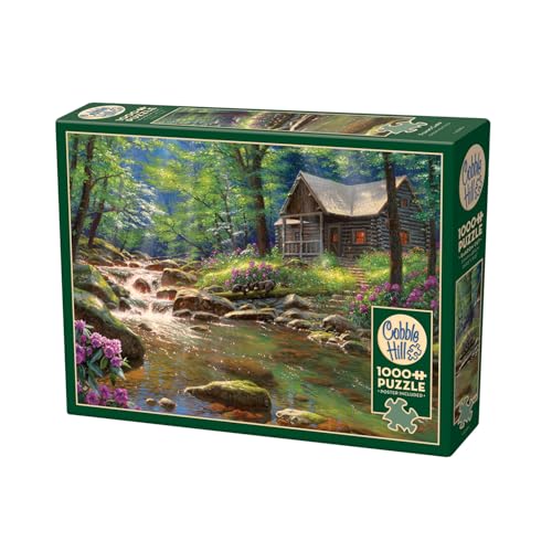 Cobble Hill 3840199 Waldhütte am Bach, 1000 Teile Puzzle inkl. Puzzleposter für Erwachsene und Kinder ab 12 Jahren, Landschaftspuzzle, Blockhaus Cobble Hill 3840199 Waldhütte am Bach, 1000 Teile Puzzle inkl. Puzzleposter für Erwachsene und Kinder ab 12 Jahren, Landschaftspuzzle, Blockhaus von Cobble Hill
