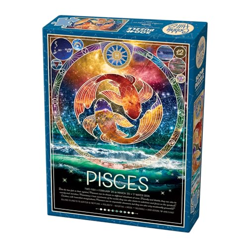 Cobble Hill 3845022 Sternzeichen Fisch, Pisces, 500 Teile Puzzle inkl. Puzzleposter für Erwachsene und Kinder ab 12 Jahren, Sternzeichenpuzzle, Astrologie Cobble Hill 3845022 Sternzeichen Fisch, Pisces, 500 Teile Puzzle inkl. Puzzleposter für Erwachsene und Kinder ab 12 Jahren, Sternzeichenpuzzle, Astrologie von Cobble Hill