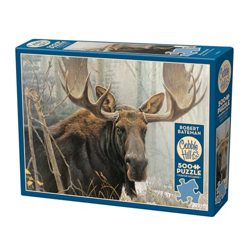 Cobble Hill 3845051 Elchbulle, 500 Teile Puzzle inkl. Puzzleposter für Erwachsene und Kinder ab 12 Jahren, Tierpuzzle, Elch, Winter Cobble Hill 3845051 Elchbulle, 500 Teile Puzzle inkl. Puzzleposter für Erwachsene und Kinder ab 12 Jahren, Tierpuzzle, Elch, Winter von Cobble Hill