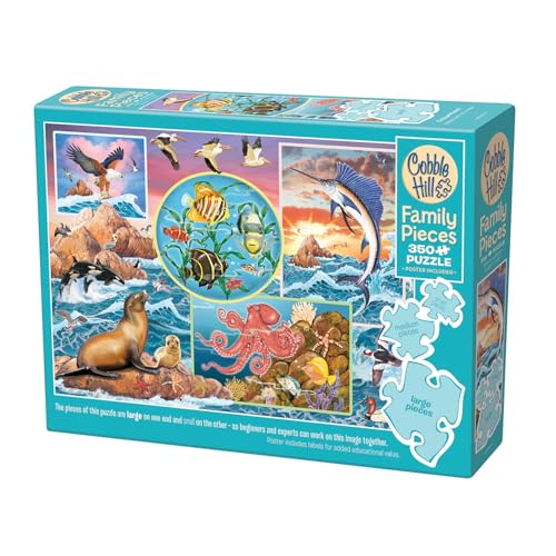 Cobble Hill 3847003 Magie des Ozeans, Familienpuzzle, 350 Teile Puzzle mit unterschiedlich großen Puzzleteilen inkl. Poster, Generationenpuzzle ab 9 Jahren, Tierpuzzle Cobble Hill 3847003 Magie des Ozeans, Familienpuzzle, 350 Teile Puzzle mit unterschiedlich großen Puzzleteilen inkl. Poster, Generationenpuzzle ab 9 Jahren, Tierpuzzle von Cobble Hill