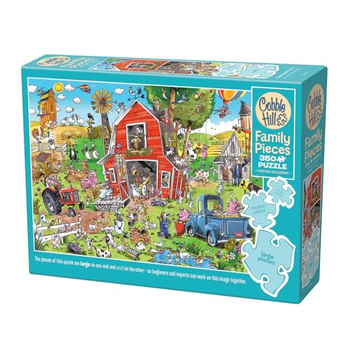 Cobble Hill 3847018 Verrückter Bauernhof, Familienpuzzle, 350 Teile Puzzle mit unterschiedlich großen Puzzleteilen inkl. Poster, Generationenpuzzle ab 9 Jahren, Wimmelbild Cobble Hill 3847018 Verrückter Bauernhof, Familienpuzzle, 350 Teile Puzzle mit unterschiedlich großen Puzzleteilen inkl. Poster, Generationenpuzzle ab 9 Jahren, Wimmelbild von Cobble Hill