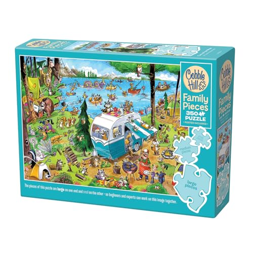 Cobble Hill 3847024 Verrückter Campingausflug, Familienpuzzle, 350 Teile Puzzle mit unterschiedlich großen Puzzleteilen inkl. Poster, Generationenpuzzle ab 9 Jahren, Wimmelbild Cobble Hill 3847024 Verrückter Campingausflug, Familienpuzzle, 350 Teile Puzzle mit unterschiedlich großen Puzzleteilen inkl. Poster, Generationenpuzzle ab 9 Jahren, Wimmelbild von Cobble Hill