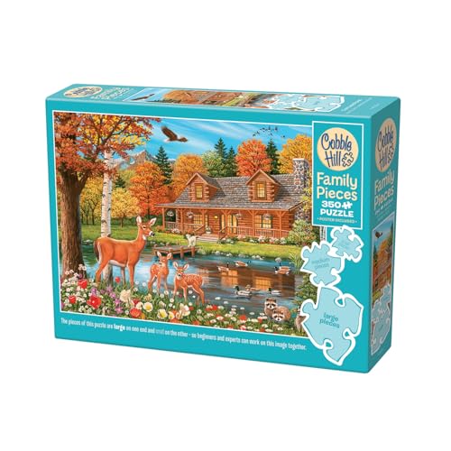 Cobble Hill 3847036 Häuschen mit Teich, Familienpuzzle, 350 Teile Puzzle mit unterschiedlich großen Puzzleteilen inkl. Poster, Generationenpuzzle ab 9 Jahren, REH, Herbst Cobble Hill 3847036 Häuschen mit Teich, Familienpuzzle, 350 Teile Puzzle mit unterschiedlich großen Puzzleteilen inkl. Poster, Generationenpuzzle ab 9 Jahren, REH, Herbst von Cobble Hill