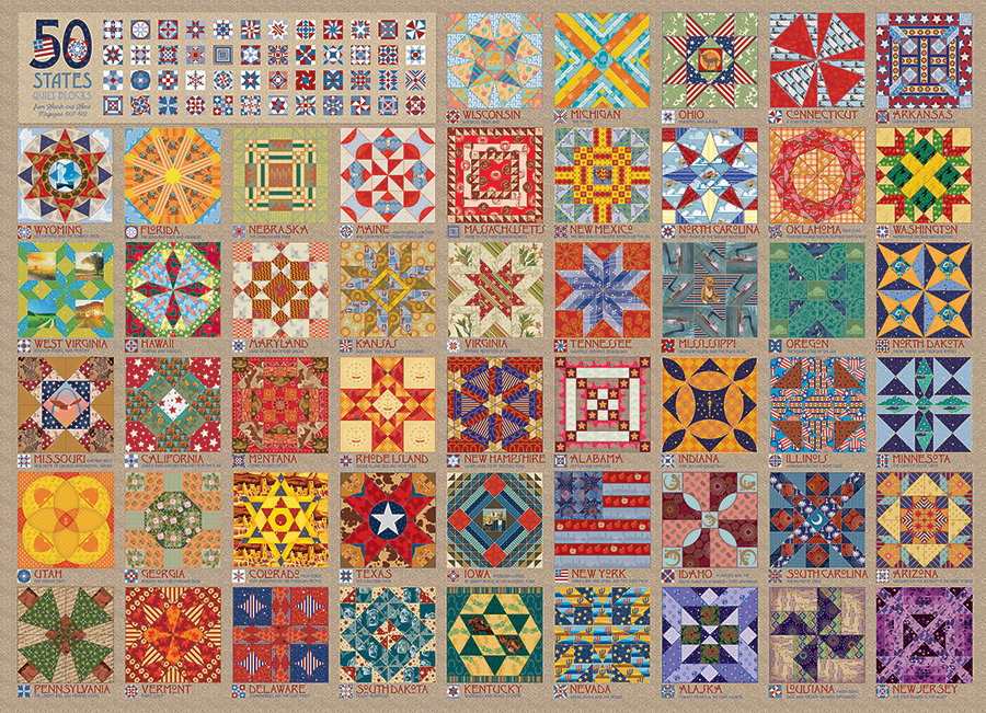 Cobble Hill 50 Staaten Quilt Blöcke - Random Cut 1000 Teile Puzzle Cobble-Hill-40050 Cobble Hill 50 Staaten Quilt Blöcke - Random Cut 1000 Teile Puzzle Cobble-Hill-40050 von Cobble Hill