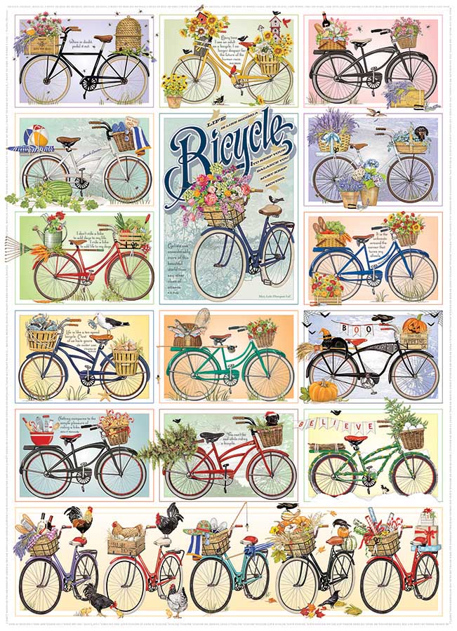 Cobble Hill Bicycles 1000 Teile Puzzle Cobble-Hill-40068 von Cobble Hill