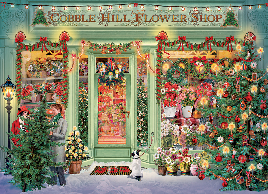 Cobble Hill Christmas Flower Shop 1000 Teile Puzzle Cobble-Hill-40011 von Cobble Hill