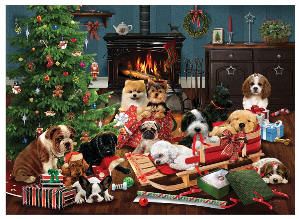 Cobble Hill Christmas Puppies 1000 Teile Puzzle Cobble-Hill-40214 von Cobble Hill