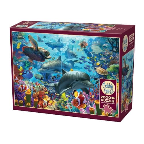 Cobble Hill Coral Sea 3849007 Korallenmeer, 2000 Teile Puzzle inkl. Puzzleposter für Erwachsene und Kinder ab 12 Jahren, Korallenriff, Unterwasserwelt von Cobble Hill