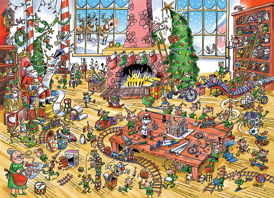 Cobble Hill Elfen bei der Arbeit (Familie) 350 Teile Puzzle Cobble-Hill-47019 von Cobble Hill