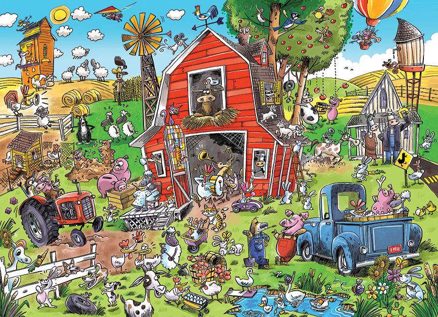 Cobble Hill Farmyard Folly 350 Teile Puzzle Cobble-Hill-47018 von Cobble Hill