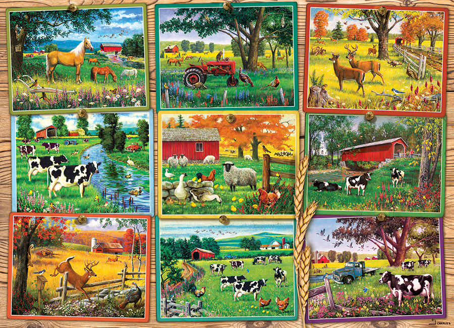 Cobble Hill Postcards from the Farm 1000 Teile Puzzle Cobble-Hill-40014 von Cobble Hill