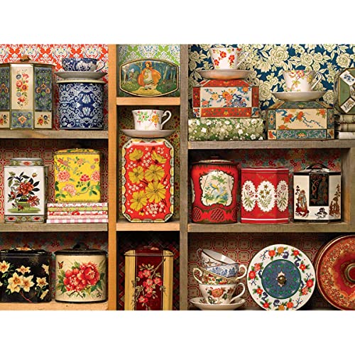 Cobble Hill Puzzles Tea Caddies 275-teiliges Nostalgie-Puzzle von Cobble Hill