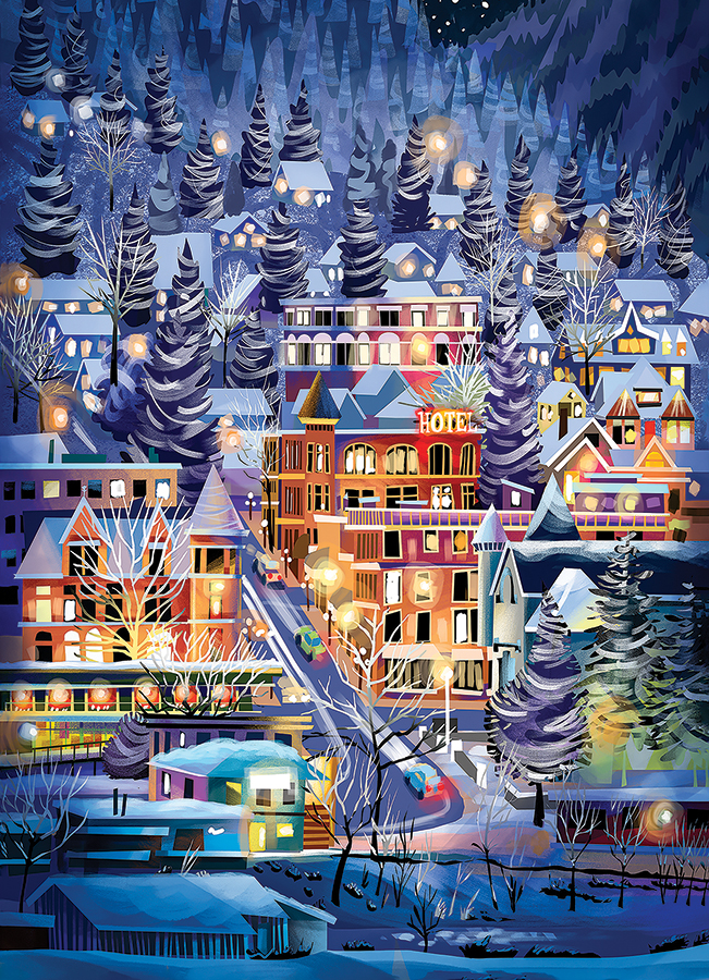 Cobble Hill Ski-Stadt 500 Teile Puzzle Cobble-Hill-45098 von Cobble Hill