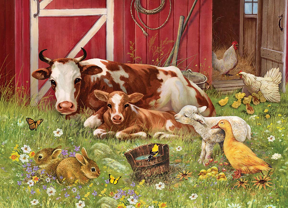 Cobble Hill XXL Teile - Barnyard Babies 350 Teile Puzzle Cobble-Hill-47026 von Cobble Hill