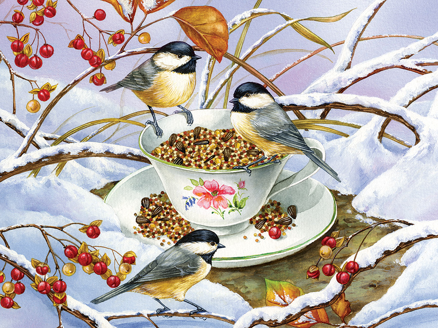 Cobble Hill XXL Teile - Chickadee Tea 275 Teile Puzzle Cobble-Hill-48014 von Cobble Hill