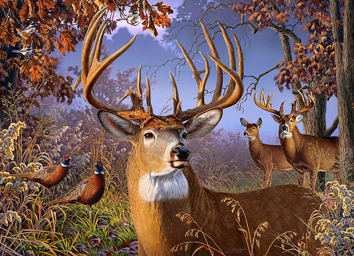 Cobble Hill XXL Teile - Deer and Pheasant 500 Teile Puzzle Cobble-Hill-45055 von Cobble Hill