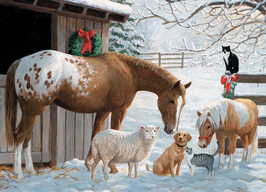 Cobble Hill XXL Teile - Familly - Winter Barnyard 350 Teile Puzzle Cobble-Hill-47027 von Cobble Hill