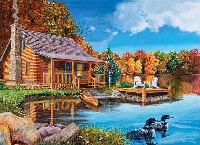 Cobble Hill XXL Teile - Loon Lake 500 Teile Puzzle Cobble-Hill-45067 von Cobble Hill