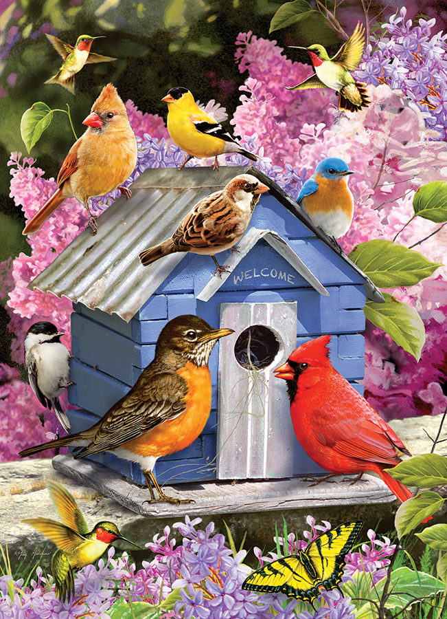 Cobble Hill XXL Teile - Spring Birdhouse 500 Teile Puzzle Cobble-Hill-45042 von Cobble Hill