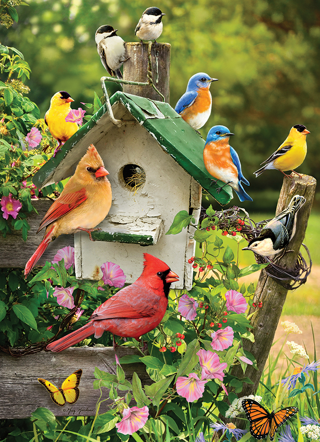 Cobble Hill XXL Teile - Summer Birdhouse 500 Teile Puzzle Cobble-Hill-45068 von Cobble Hill