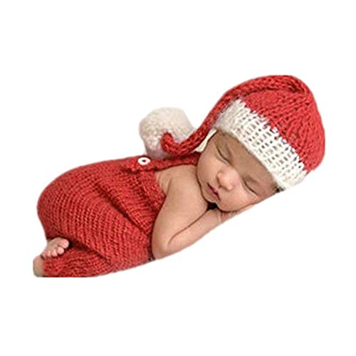 Neugeborene, monatliche Baby-Foto-Requisiten, Weihnachtsmütze, Hose für Jungen und Mädchen, Fotografie-Shooting von Coberllus