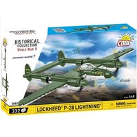 COBI Historical Collection 5882 - Lockheed P-38 Lightning, WWII, Langstrecken-Kampfflugzeug, WWII, Bausatz 1:48, 332 Klemmbausteine von Cobi GmbH