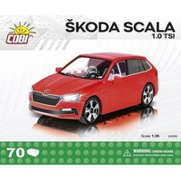 COBI 24582 -  koda Scala 1.0 TSI, rot, Maßstab 1:35, 70 Klemmbausteine, Bausatz von Cobi