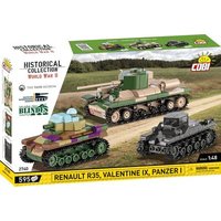 COBI 2740 1:48 EXECUTIVE MUSEUM SET - Renault R35 - Valentine IX - Panzer I von Cobi