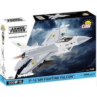 COBI Armed Forces 5893 - F-16AM Fighting Falcon, Mehrzweckflugzeug, Bausatz mit Sockel 1:48, 500 Bauteile von Cobi