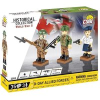 COBI Historical Collection 2055 - D-Day Allied Forces, 35 Bauteile, WWII, 3 Spielfiguren und Zubehör von Cobi